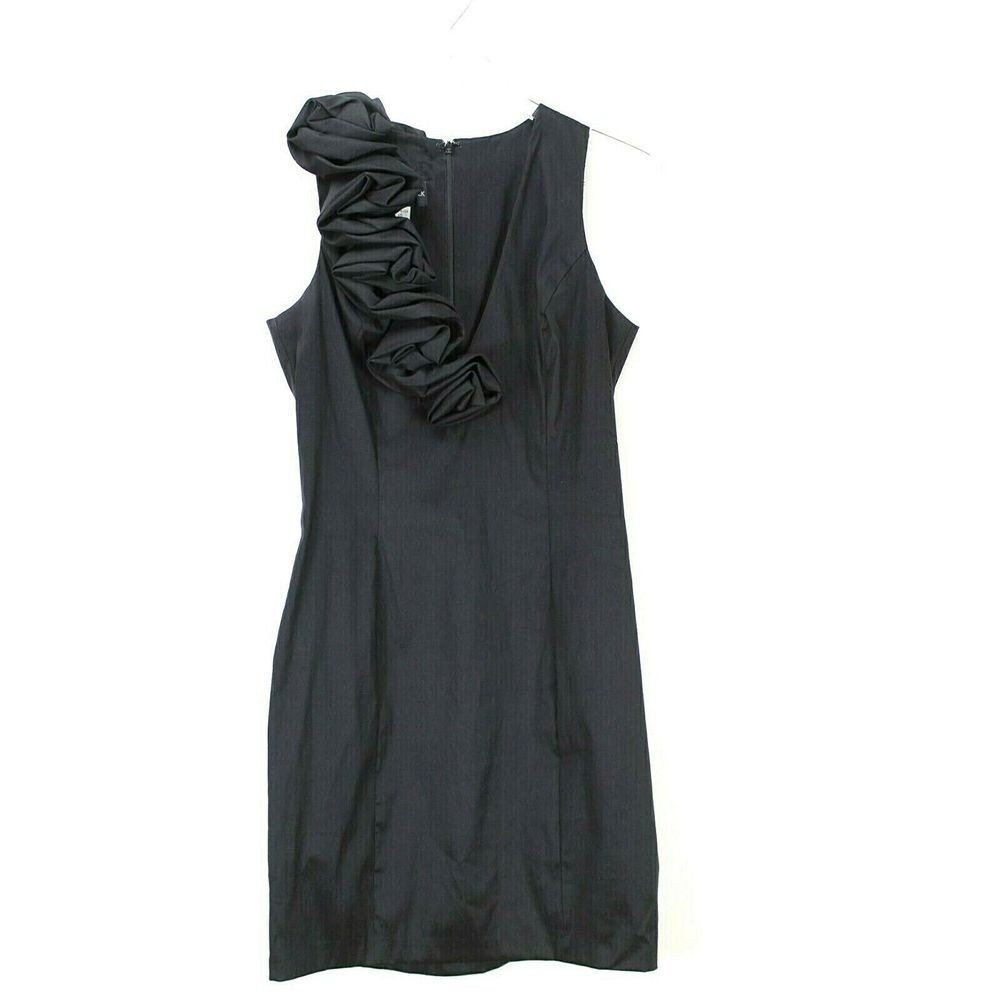Vintage Jessica McClintock Black Cocktail Dress Sleeveless Party Wedding Prom 10